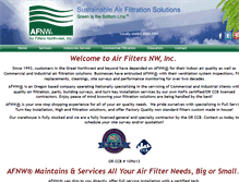 Tablet Screenshot of airfiltersnw.com